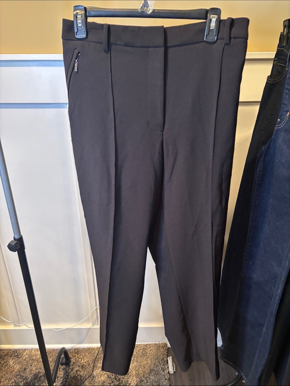 DKNY Women's Black Straight-Leg Ankle Dress Pant Size 18